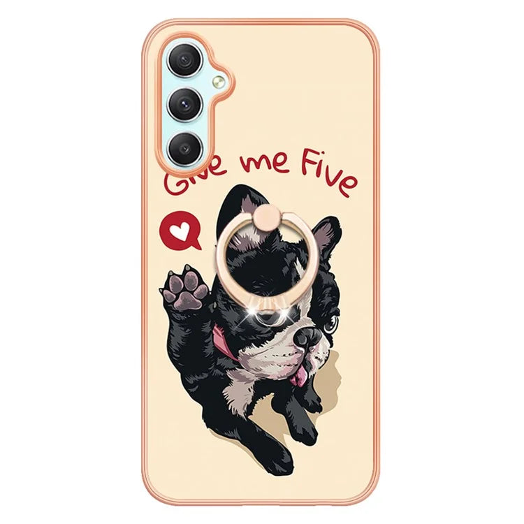 YB IMD Series-20 Style D for Samsung Galaxy A25 5G (Global) (161.0 x 76.5 x 8.3mm) Phone Case Ring Kickstand Phone Cover