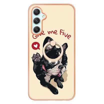YB IMD Series-20 Style D for Samsung Galaxy A25 5G (Global) (161.0 x 76.5 x 8.3mm) Phone Case Ring Kickstand Phone Cover