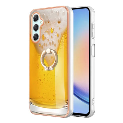 YB IMD Series-20 Style D for Samsung Galaxy A25 5G (Global) (161.0 x 76.5 x 8.3mm) Phone Case Ring Kickstand Phone Cover