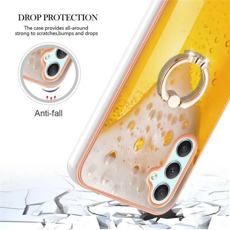 YB IMD Series-20 Style D for Samsung Galaxy A25 5G (Global) (161.0 x 76.5 x 8.3mm) Phone Case Ring Kickstand Phone Cover