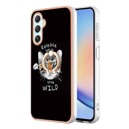 YB IMD Series-20 Style D for Samsung Galaxy A25 5G (Global) (161.0 x 76.5 x 8.3mm) Phone Case Ring Kickstand Phone Cover