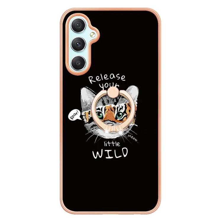YB IMD Series-20 Style D for Samsung Galaxy A25 5G (Global) (161.0 x 76.5 x 8.3mm) Phone Case Ring Kickstand Phone Cover