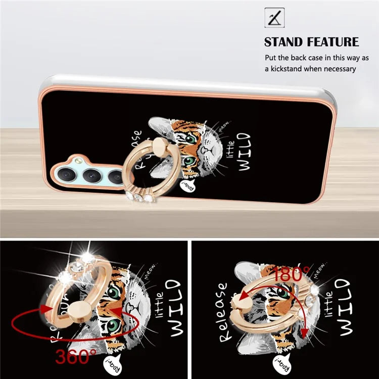 YB IMD Series-20 Style D for Samsung Galaxy A25 5G (Global) (161.0 x 76.5 x 8.3mm) Phone Case Ring Kickstand Phone Cover