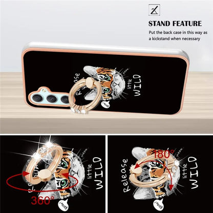 YB IMD Series-20 Style D for Samsung Galaxy A25 5G (Global) (161.0 x 76.5 x 8.3mm) Phone Case Ring Kickstand Phone Cover