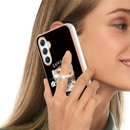 YB IMD Series-20 Style D for Samsung Galaxy A25 5G (Global) (161.0 x 76.5 x 8.3mm) Phone Case Ring Kickstand Phone Cover