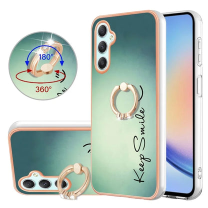 YB IMD Series-20 Style D for Samsung Galaxy A25 5G (Global) (161.0 x 76.5 x 8.3mm) Phone Case Ring Kickstand Phone Cover