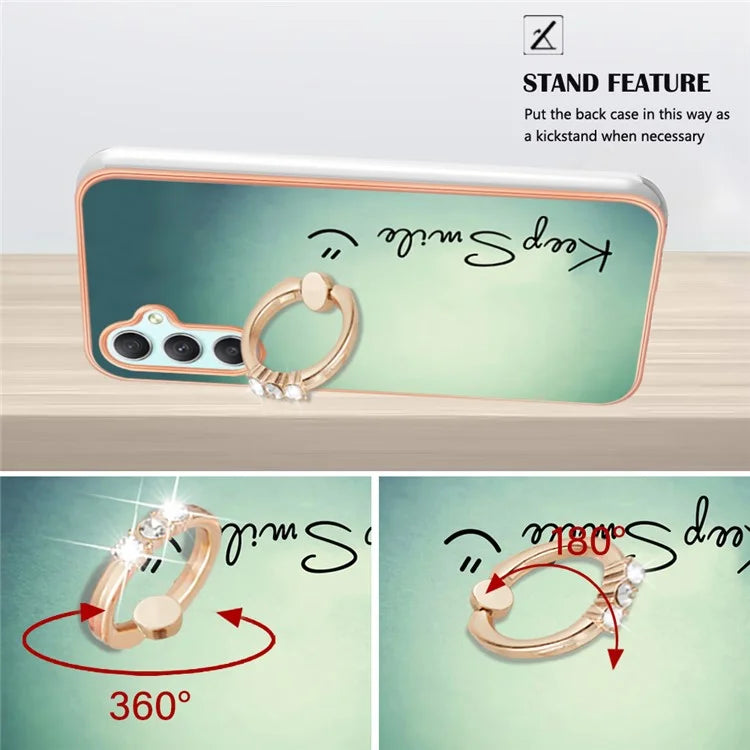 YB IMD Series-20 Style D for Samsung Galaxy A25 5G (Global) (161.0 x 76.5 x 8.3mm) Phone Case Ring Kickstand Phone Cover