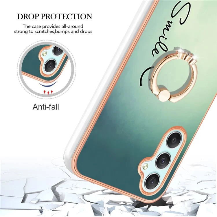 YB IMD Series-20 Style D for Samsung Galaxy A25 5G (Global) (161.0 x 76.5 x 8.3mm) Phone Case Ring Kickstand Phone Cover