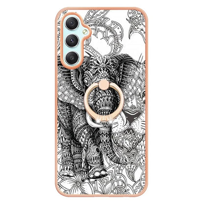 YB IMD Series-20 Style D for Samsung Galaxy A25 5G (Global) (161.0 x 76.5 x 8.3mm) Phone Case Ring Kickstand Phone Cover