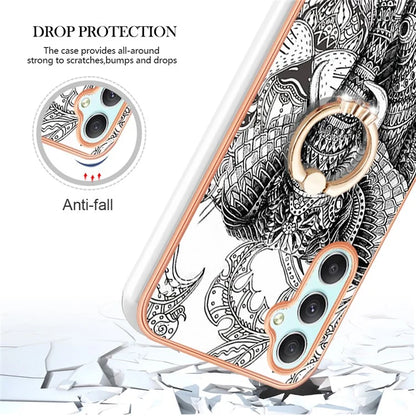 YB IMD Series-20 Style D for Samsung Galaxy A25 5G (Global) (161.0 x 76.5 x 8.3mm) Phone Case Ring Kickstand Phone Cover