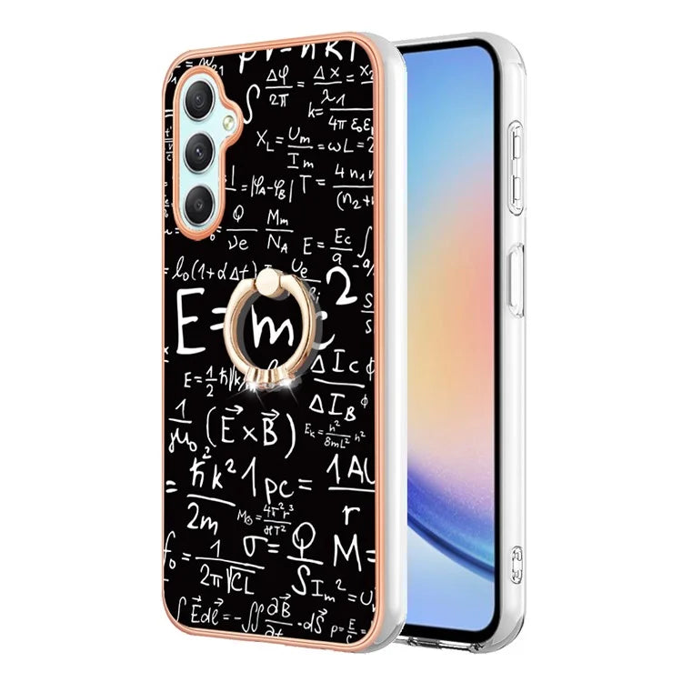 YB IMD Series-20 Style D for Samsung Galaxy A25 5G (Global) (161.0 x 76.5 x 8.3mm) Phone Case Ring Kickstand Phone Cover