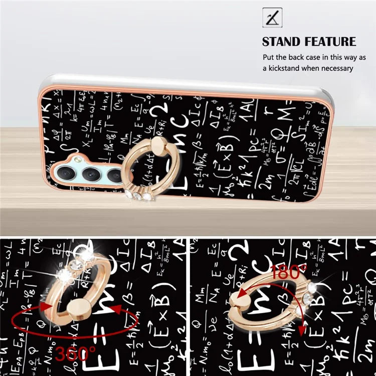YB IMD Series-20 Style D for Samsung Galaxy A25 5G (Global) (161.0 x 76.5 x 8.3mm) Phone Case Ring Kickstand Phone Cover