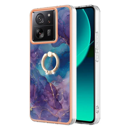 YB IMD Series-17 Style-E For Xiaomi 13T / 13T Pro / Redmi K60 Ultra Marble Pattern Shockproof Cover TPU Cell Phone Case