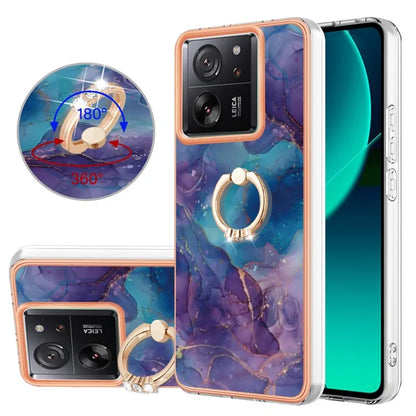 YB IMD Series-17 Style-E For Xiaomi 13T / 13T Pro / Redmi K60 Ultra Marble Pattern Shockproof Cover TPU Cell Phone Case