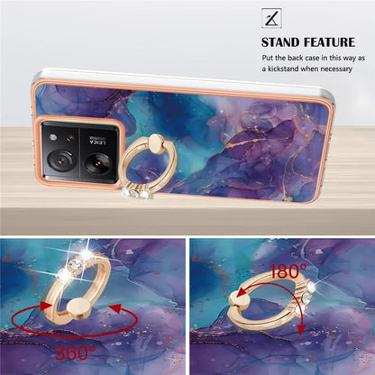 YB IMD Series-17 Style-E For Xiaomi 13T / 13T Pro / Redmi K60 Ultra Marble Pattern Shockproof Cover TPU Cell Phone Case
