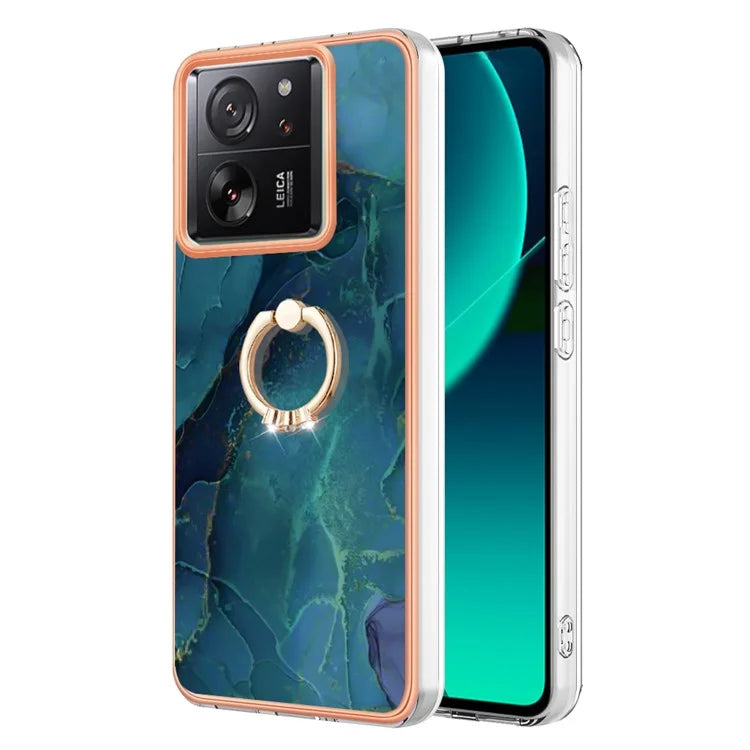 YB IMD Series-17 Style-E For Xiaomi 13T / 13T Pro / Redmi K60 Ultra Marble Pattern Shockproof Cover TPU Cell Phone Case