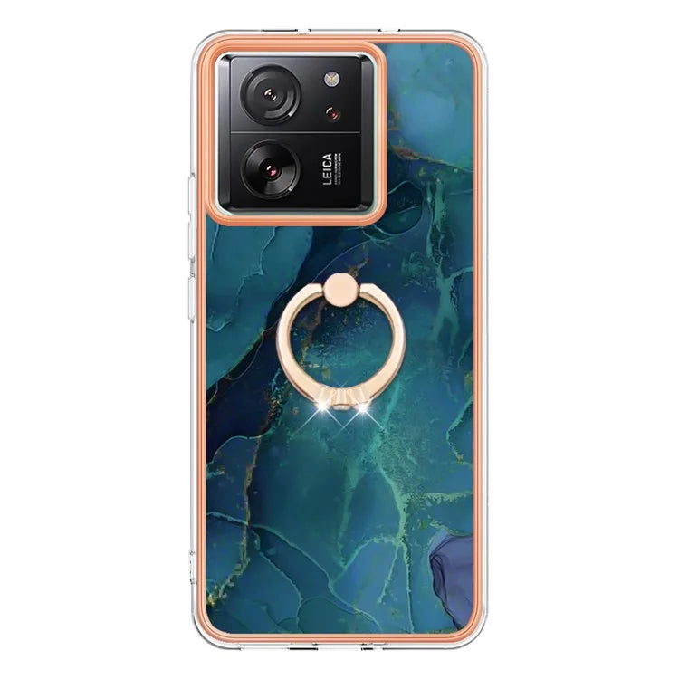 YB IMD Series-17 Style-E For Xiaomi 13T / 13T Pro / Redmi K60 Ultra Marble Pattern Shockproof Cover TPU Cell Phone Case