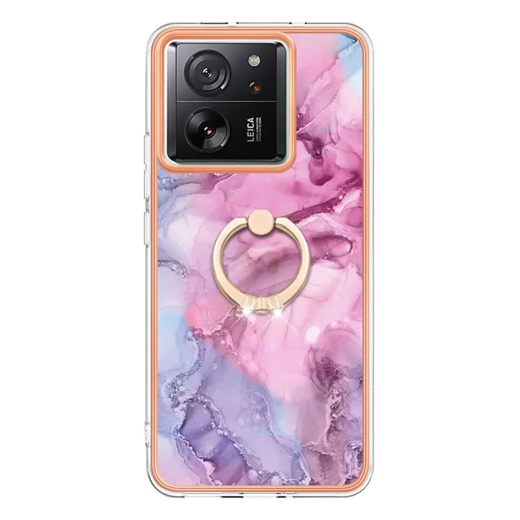 YB IMD Series-17 Style-E For Xiaomi 13T / 13T Pro / Redmi K60 Ultra Marble Pattern Shockproof Cover TPU Cell Phone Case