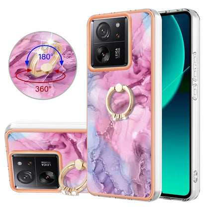 YB IMD Series-17 Style-E For Xiaomi 13T / 13T Pro / Redmi K60 Ultra Marble Pattern Shockproof Cover TPU Cell Phone Case
