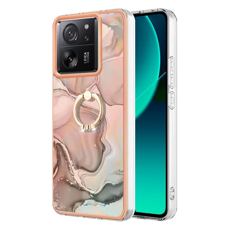YB IMD Series-17 Style-E For Xiaomi 13T / 13T Pro / Redmi K60 Ultra Marble Pattern Shockproof Cover TPU Cell Phone Case