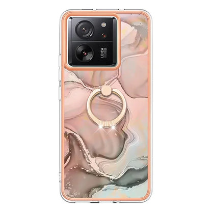 YB IMD Series-17 Style-E For Xiaomi 13T / 13T Pro / Redmi K60 Ultra Marble Pattern Shockproof Cover TPU Cell Phone Case