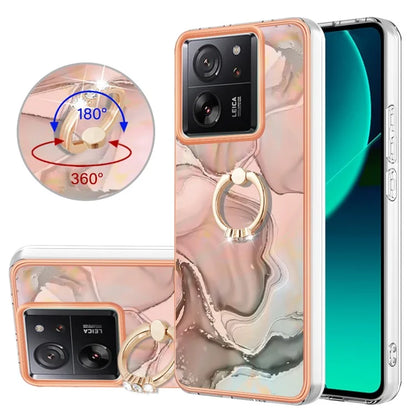 YB IMD Series-17 Style-E For Xiaomi 13T / 13T Pro / Redmi K60 Ultra Marble Pattern Shockproof Cover TPU Cell Phone Case