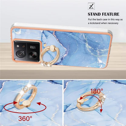 YB IMD Series-17 Style-E For Xiaomi 13T / 13T Pro / Redmi K60 Ultra Marble Pattern Shockproof Cover TPU Cell Phone Case