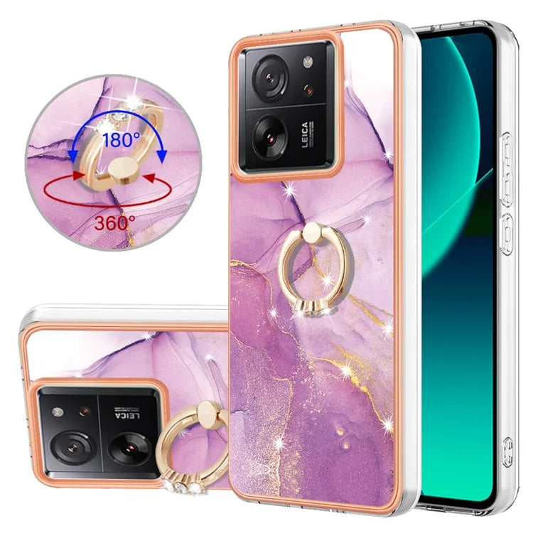 YB IMD Series-10 For Xiaomi 13T / 13T Pro / Redmi K60 Ultra TPU Phone Case Rotate Ring Protective Cover