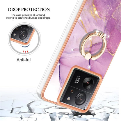 YB IMD Series-10 For Xiaomi 13T / 13T Pro / Redmi K60 Ultra TPU Phone Case Rotate Ring Protective Cover