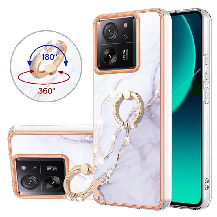 YB IMD Series-10 For Xiaomi 13T / 13T Pro / Redmi K60 Ultra TPU Phone Case Rotate Ring Protective Cover