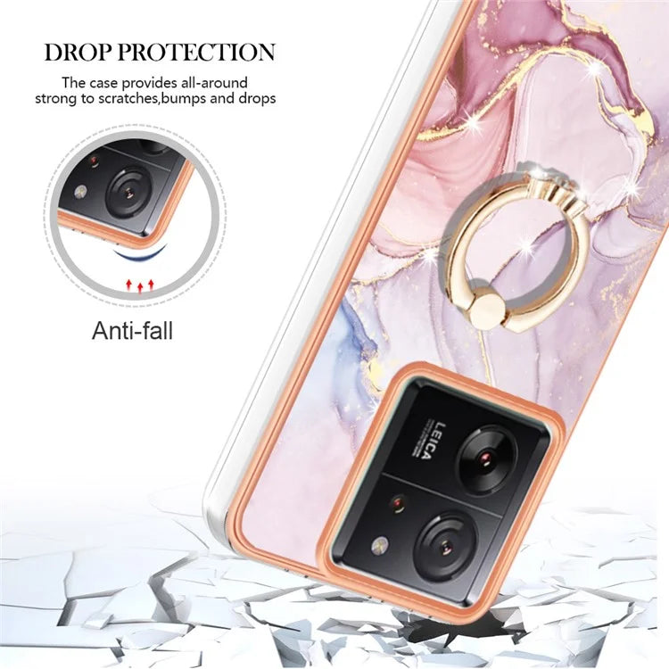 YB IMD Series-10 For Xiaomi 13T / 13T Pro / Redmi K60 Ultra TPU Phone Case Rotate Ring Protective Cover