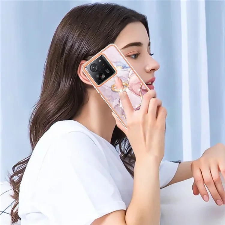 YB IMD Series-10 For Xiaomi 13T / 13T Pro / Redmi K60 Ultra TPU Phone Case Rotate Ring Protective Cover