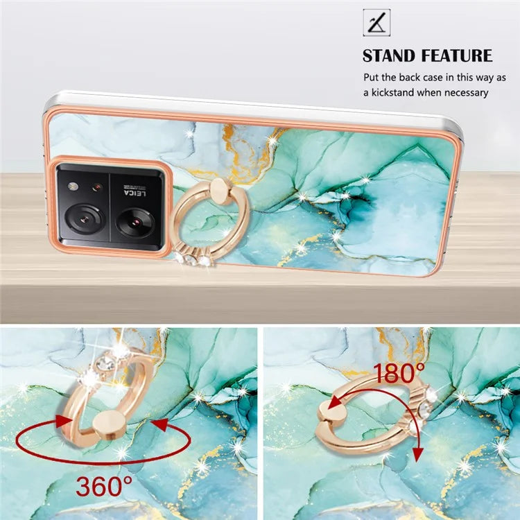 YB IMD Series-10 For Xiaomi 13T / 13T Pro / Redmi K60 Ultra TPU Phone Case Rotate Ring Protective Cover
