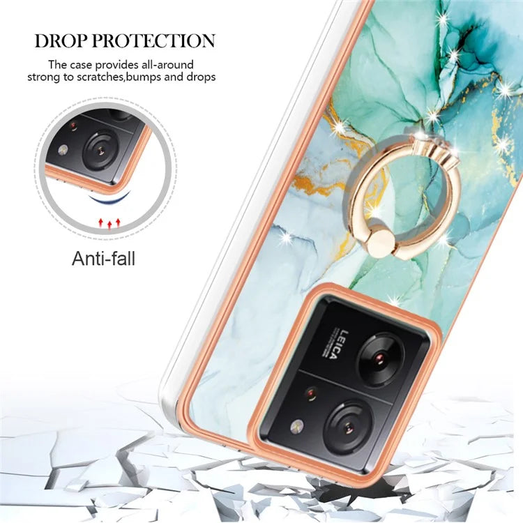 YB IMD Series-10 For Xiaomi 13T / 13T Pro / Redmi K60 Ultra TPU Phone Case Rotate Ring Protective Cover