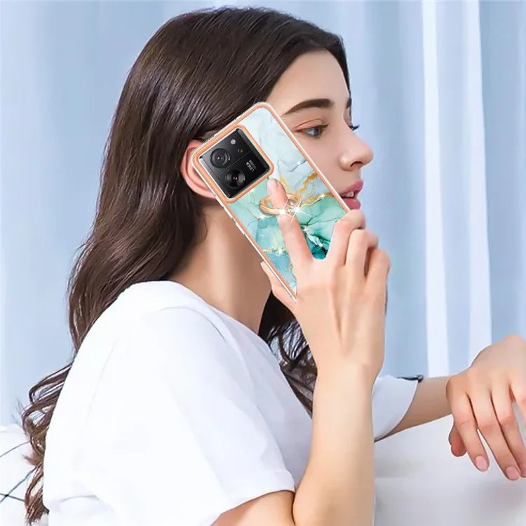 YB IMD Series-10 For Xiaomi 13T / 13T Pro / Redmi K60 Ultra TPU Phone Case Rotate Ring Protective Cover