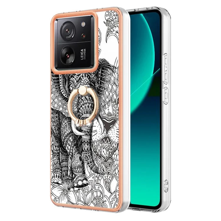 YB IMD Series-20 Style D for Xiaomi 13T / 13T Pro / Redmi K60 Ultra Phone Case Kickstand Electroplated Cover