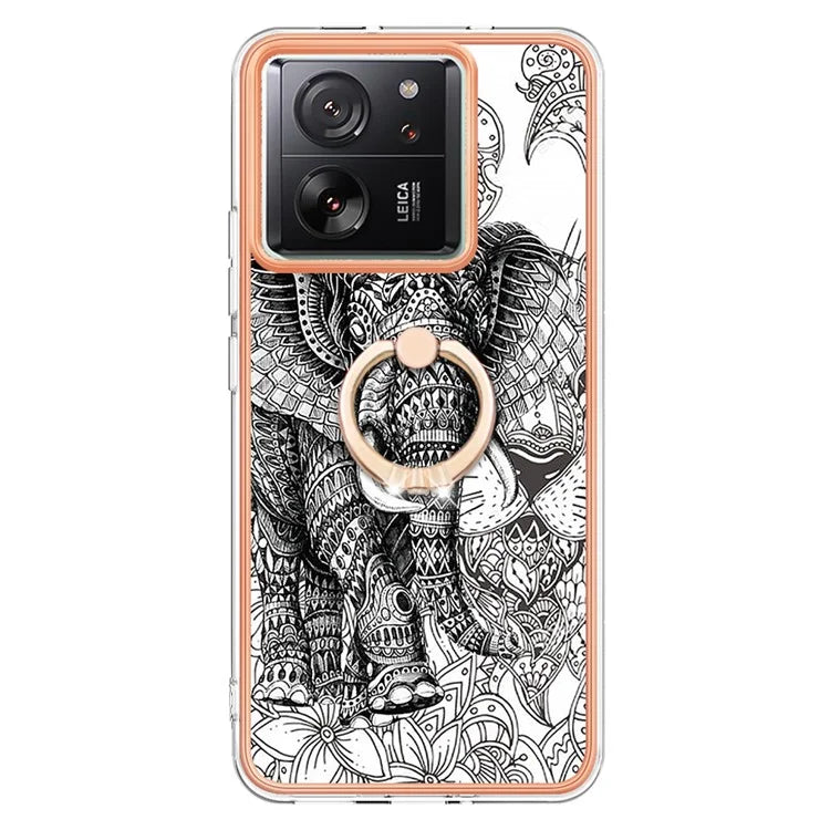 YB IMD Series-20 Style D for Xiaomi 13T / 13T Pro / Redmi K60 Ultra Phone Case Kickstand Electroplated Cover