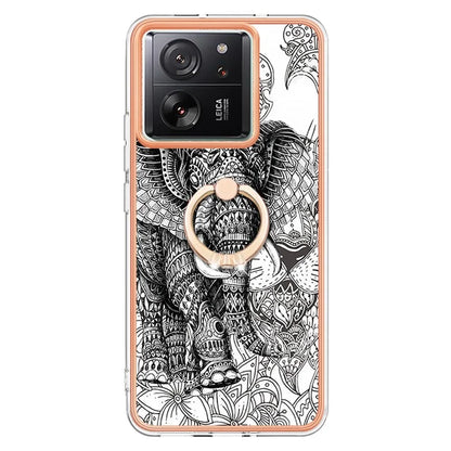 YB IMD Series-20 Style D for Xiaomi 13T / 13T Pro / Redmi K60 Ultra Phone Case Kickstand Electroplated Cover