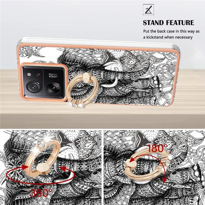 YB IMD Series-20 Style D for Xiaomi 13T / 13T Pro / Redmi K60 Ultra Phone Case Kickstand Electroplated Cover