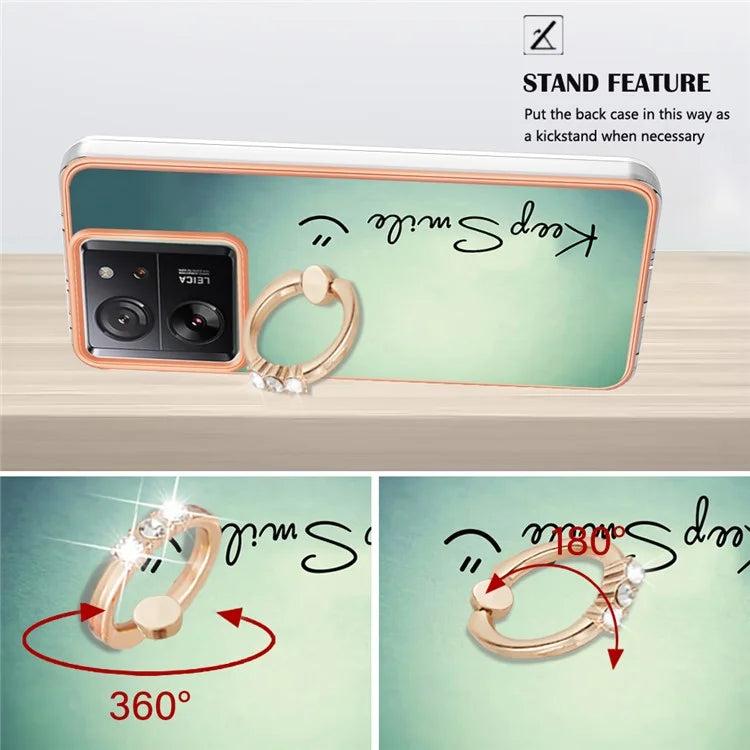 YB IMD Series-20 Style D for Xiaomi 13T / 13T Pro / Redmi K60 Ultra Phone Case Kickstand Electroplated Cover