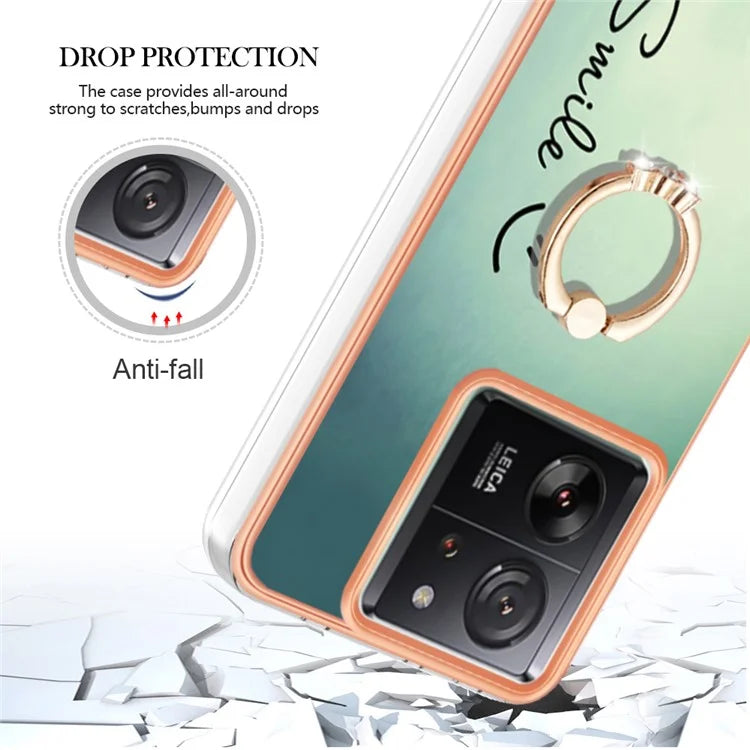 YB IMD Series-20 Style D for Xiaomi 13T / 13T Pro / Redmi K60 Ultra Phone Case Kickstand Electroplated Cover