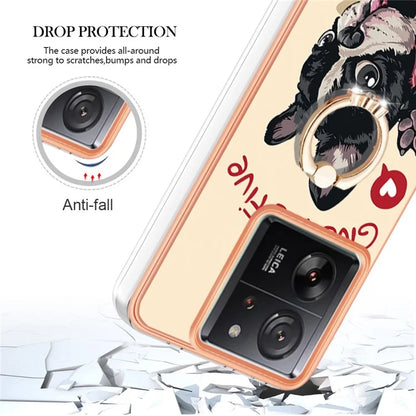 YB IMD Series-20 Style D for Xiaomi 13T / 13T Pro / Redmi K60 Ultra Phone Case Kickstand Electroplated Cover