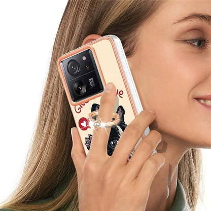 YB IMD Series-20 Style D for Xiaomi 13T / 13T Pro / Redmi K60 Ultra Phone Case Kickstand Electroplated Cover