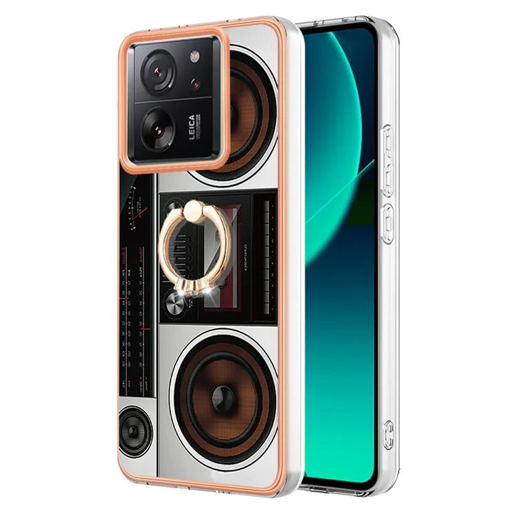 YB IMD Series-20 Style D for Xiaomi 13T / 13T Pro / Redmi K60 Ultra Phone Case Kickstand Electroplated Cover