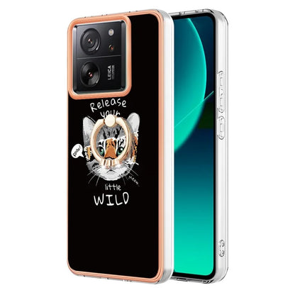 YB IMD Series-20 Style D for Xiaomi 13T / 13T Pro / Redmi K60 Ultra Phone Case Kickstand Electroplated Cover