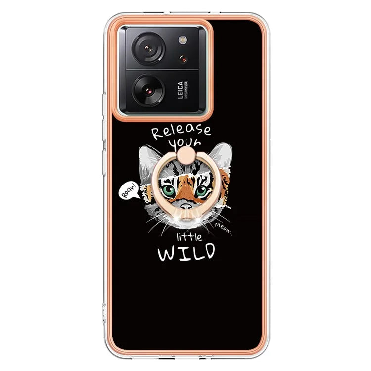 YB IMD Series-20 Style D for Xiaomi 13T / 13T Pro / Redmi K60 Ultra Phone Case Kickstand Electroplated Cover
