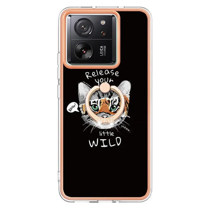 YB IMD Series-20 Style D for Xiaomi 13T / 13T Pro / Redmi K60 Ultra Phone Case Kickstand Electroplated Cover