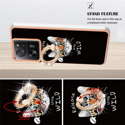 YB IMD Series-20 Style D for Xiaomi 13T / 13T Pro / Redmi K60 Ultra Phone Case Kickstand Electroplated Cover