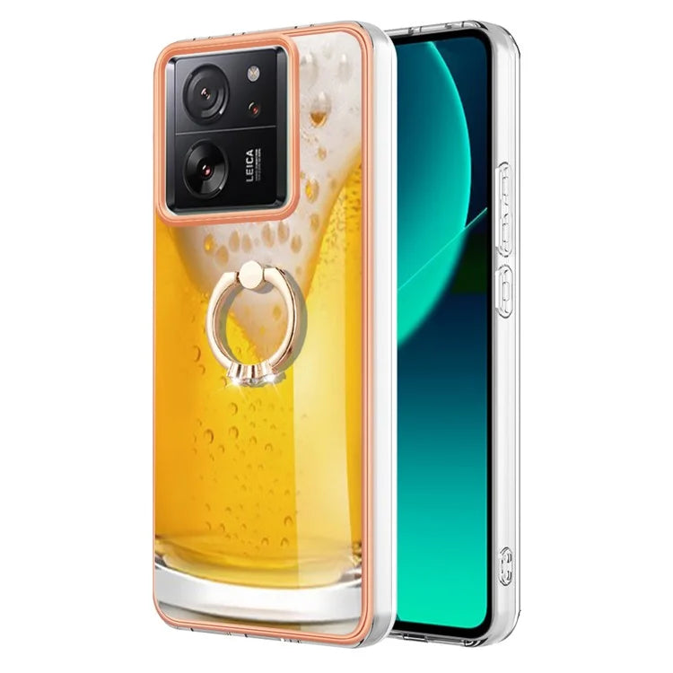 YB IMD Series-20 Style D for Xiaomi 13T / 13T Pro / Redmi K60 Ultra Phone Case Kickstand Electroplated Cover