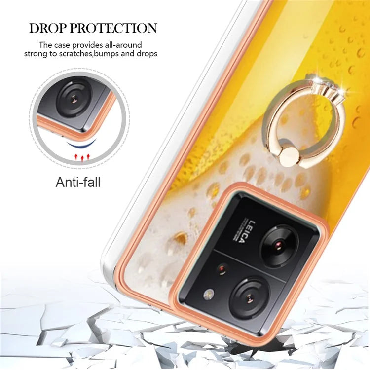 YB IMD Series-20 Style D for Xiaomi 13T / 13T Pro / Redmi K60 Ultra Phone Case Kickstand Electroplated Cover